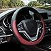 Valleycomfy Microfiber Leather Steering Wheel Cover LargeSize for F150 F250 F350 Ram 4Runner Tacoma Tundra Range Rover Model S X with 15 12 inches16 inches Outer Diameter Wine Red - Image 2