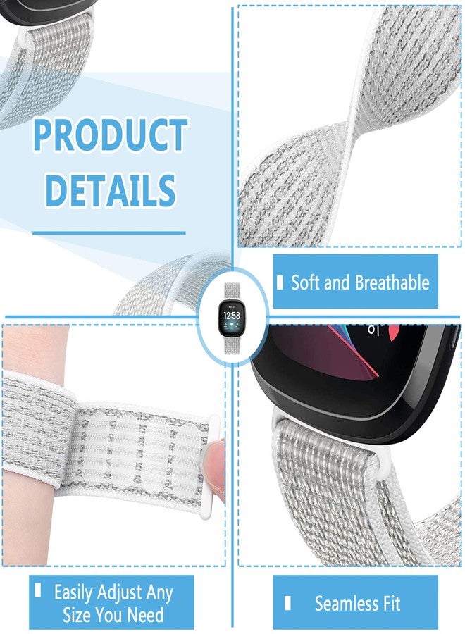 AVOD Nylon Bands Compatible with Fitbit Versa 4/Sense 2/Versa 3/Fitbit Sense, Soft Breathable Sport Adjustable Replacement Strap Women Man Wristband Accessories - Image 3