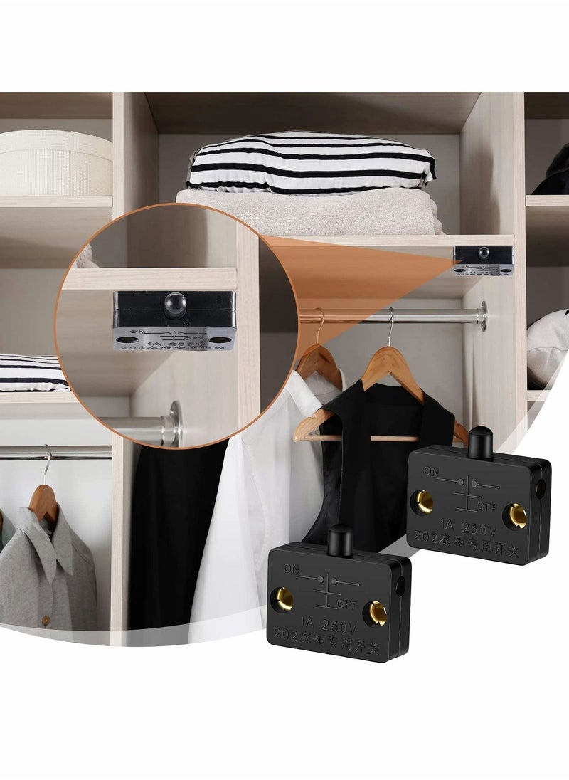 SYOSI - Door Button for Closet Light, 12pcs Cabinet Lamp Button Automatic Door Button Touch Switch for Wardrobe Applicable - Image 1