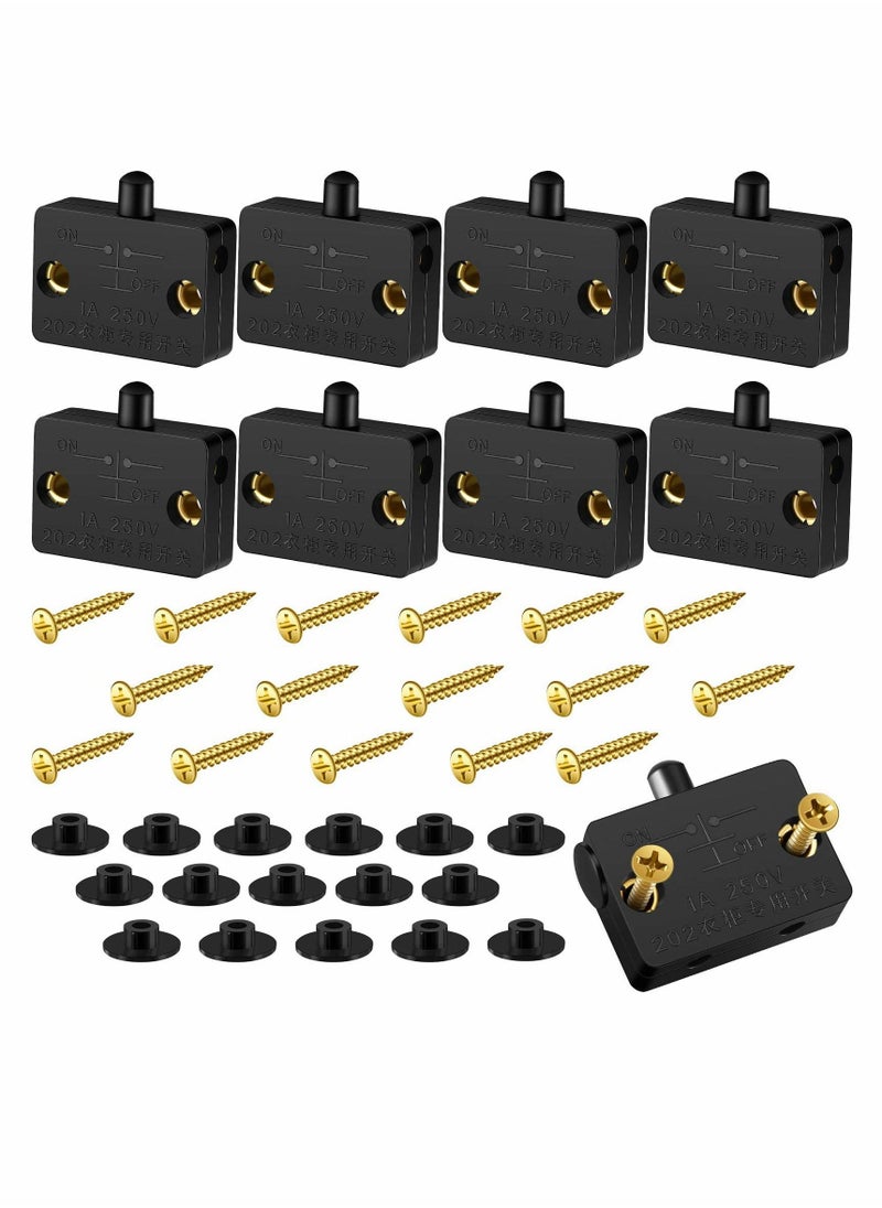 SYOSI - Door Button for Closet Light, 12pcs Cabinet Lamp Button Automatic Door Button Touch Switch for Wardrobe Applicable - Image 1