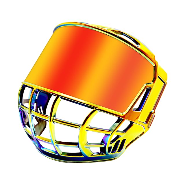 Gy Hockey Full Face Shield Visor Senior Hockey Face Shield Ice Hockey Helmet Visor Adult & Youth, Anti-Scratch/Anti-Fog/Ce Certified（Revo Red） - Image 1