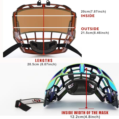 Gy Hockey Full Face Shield Visor Senior Hockey Face Shield Ice Hockey Helmet Visor Adult & Youth, Anti-Scratch/Anti-Fog/Ce Certified（Revo Red） - Image 5