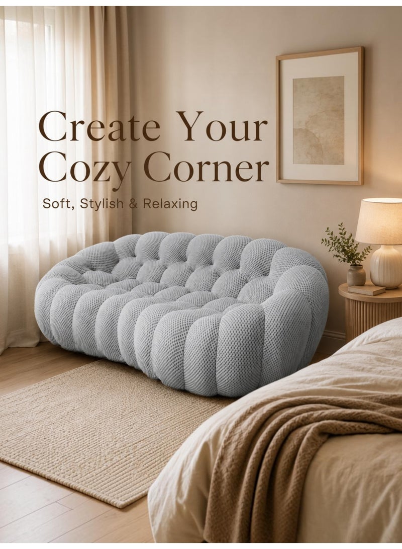 Super large 4-Seater Modern curved armless sofa, comfortable cloud sofa with luxurious velvet Polka modular combination, deep seat design suitable for living rooms, apartments, and reception areas - Image 2