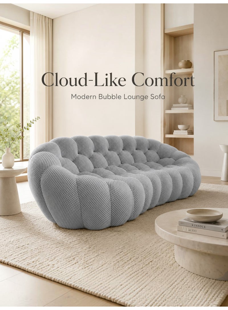 Super large 4-Seater Modern curved armless sofa, comfortable cloud sofa with luxurious velvet Polka modular combination, deep seat design suitable for living rooms, apartments, and reception areas - Image 3