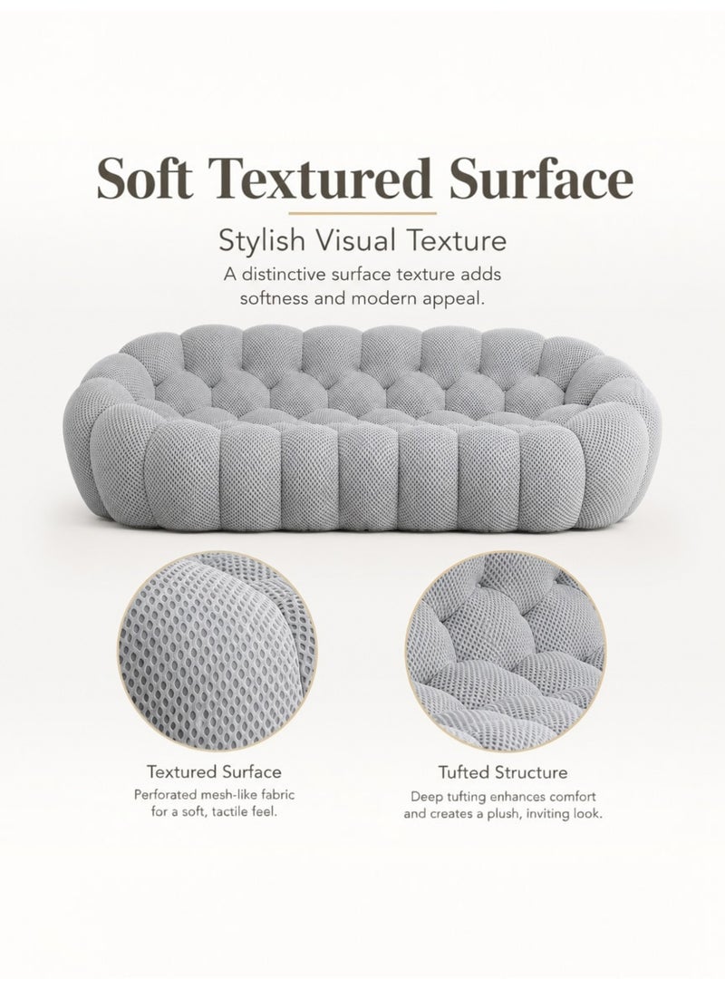 Super large 4-Seater Modern curved armless sofa, comfortable cloud sofa with luxurious velvet Polka modular combination, deep seat design suitable for living rooms, apartments, and reception areas - Image 5