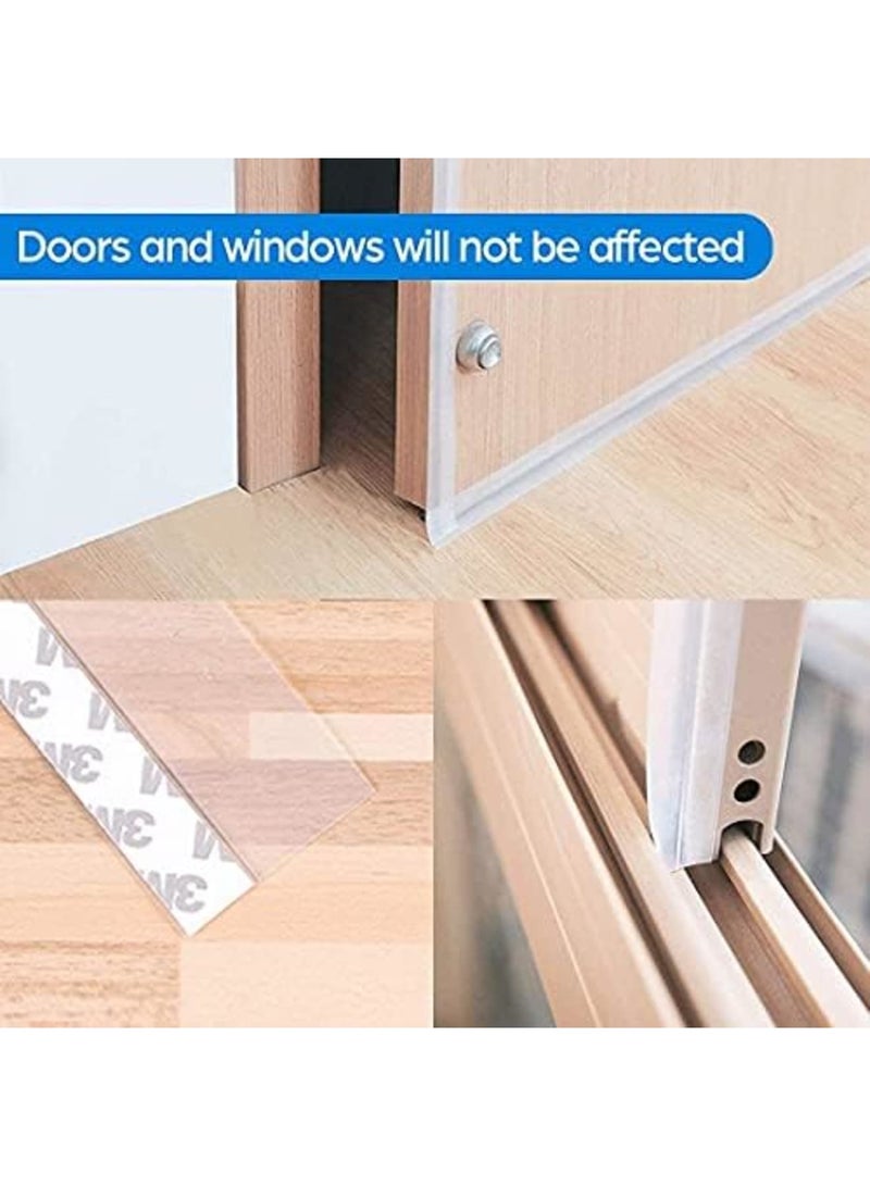 Luckam 33 Feet Door Weather Stripping, Silicone Seal Strip Window Seal Silicone Sealing Tape for Door Draft Stopper Adhesive Tape for Doors Windows and Shower Glass Gaps - 2 Rolls - Image 5