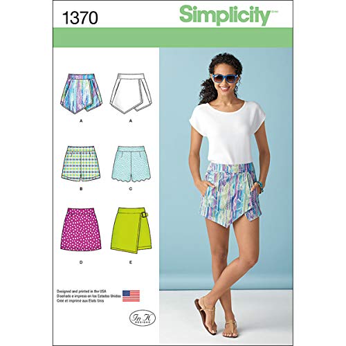 Simplicity 1370 Women's Shorts, Skorts, and Skirt Sewing Patterns, Sizes 6-14 - Image 1