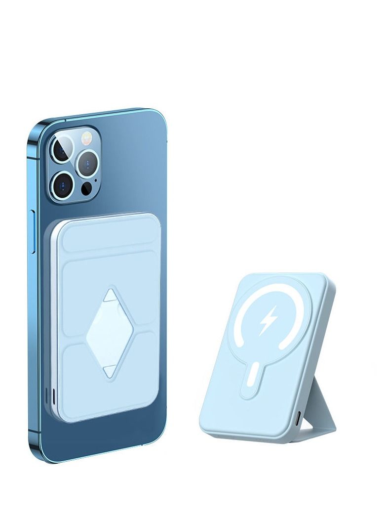 GULFLINK Fast Magnetic Portable Power Bank Charger for Apple iPhone 15/14/13 series 10000mah Blue - Image 4