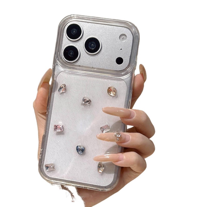 MS Acrylic Protective Case for iPhone 11 Pro Max with Drop Protection and Full Screen Gemstone plus Shockproof plus Resin Finish in Clear - Image 1