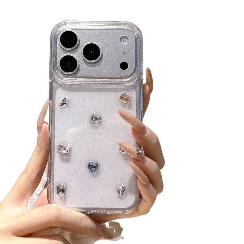 MS Acrylic Protective Case for iPhone 11 Pro Max with Drop Protection and Full Screen Gemstone plus Shockproof plus Resin Finish in Clear - Image 3