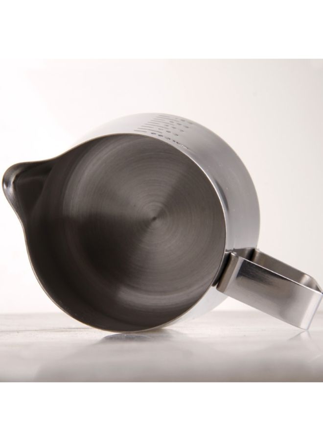 Stainless Steel Milk Frothing Coffee Jug Silver 10.5 x 9.8 x 8.9cm 201 with scale 350ml 201 with scale||350ml - Image 3