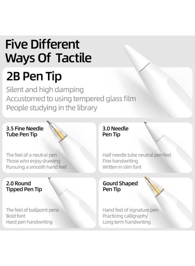Upgraded Replacement Tips for Apple Pencil Pro/USB-C/2nd Gen/1st Gen Tips(with Storage case,wear-Resistant Mix Metal Tips for iPad Pencil Accessories(6 Pack，Pink) - Image 2
