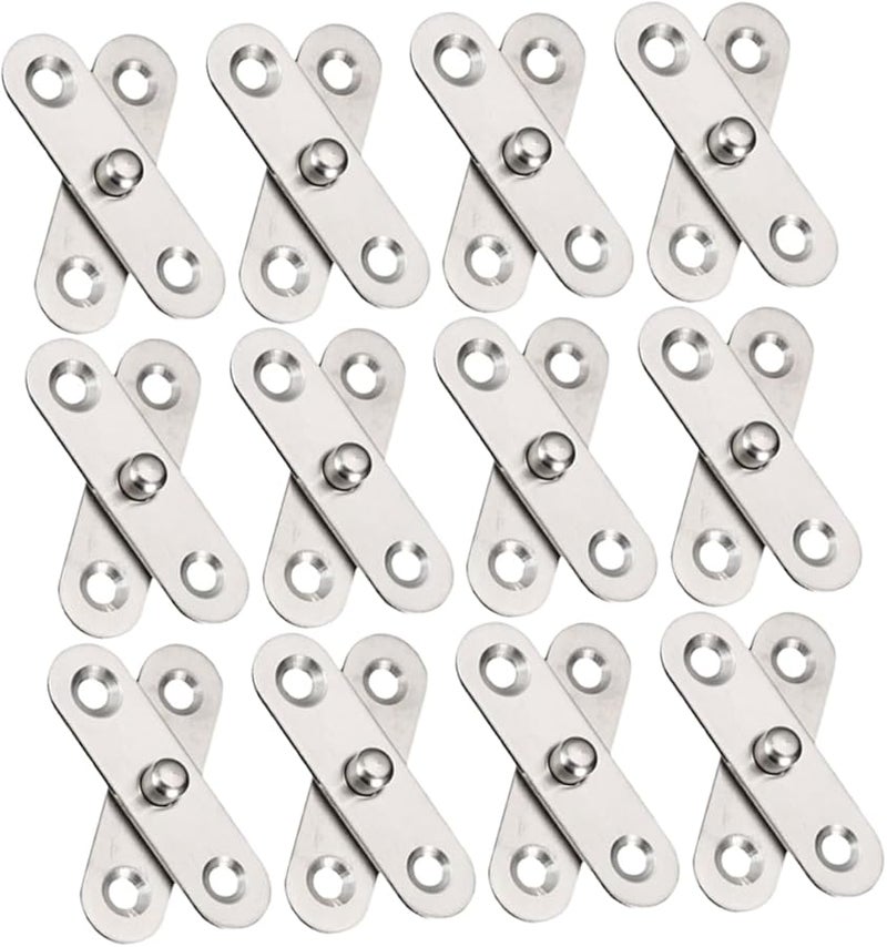 40 Pcs Rotatable Hidden Door Hinges Pivot Hinges Easy Install For Furniture Doors Windows - Image 2