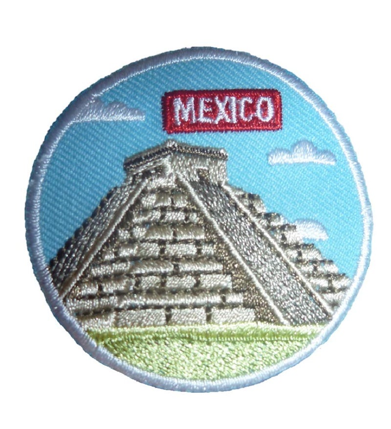 Mf Mexico Aztec Pyramid Chichen Itza Travel Embroidered Patch