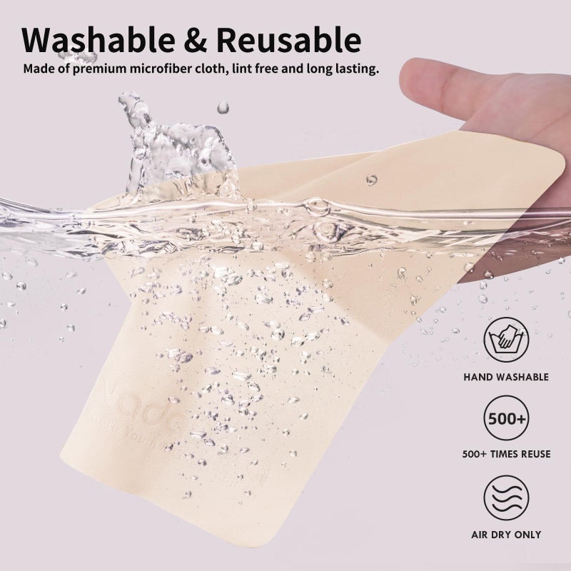 Nadadora Individually Wrapped Assorted Color Premium Microfiber Glasses Cleaning Cloths, 10 Pack, Thickened,Soft Dense for Eyeglasses,Sunglasses,Camera,Jewelry,Phone,Lense,LCD,Reusable Washable,6"X7" - Image 3