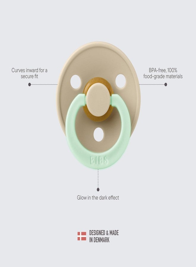 Bibs Pacifiers | Natural Rubber Baby Pacifier | Set of 2 BPA-Free Soothers | Made in Denmark | Sage Night/Cloud Night | Size 6-18 Months - Image 4