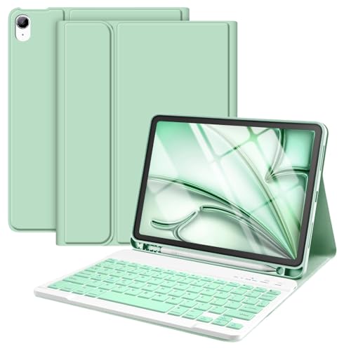 TaIYanG for iPad Air 11 inch M3 & M2 Case with Keyboard 10.9 inch for iPad Air 5 2022/iPad Air 4th Gen Keyboard Case with Pencil Holder, Wireless Keyboard for Air 11" M3/M2 (2025/2024)/iPad Air 5/4 - Image 1