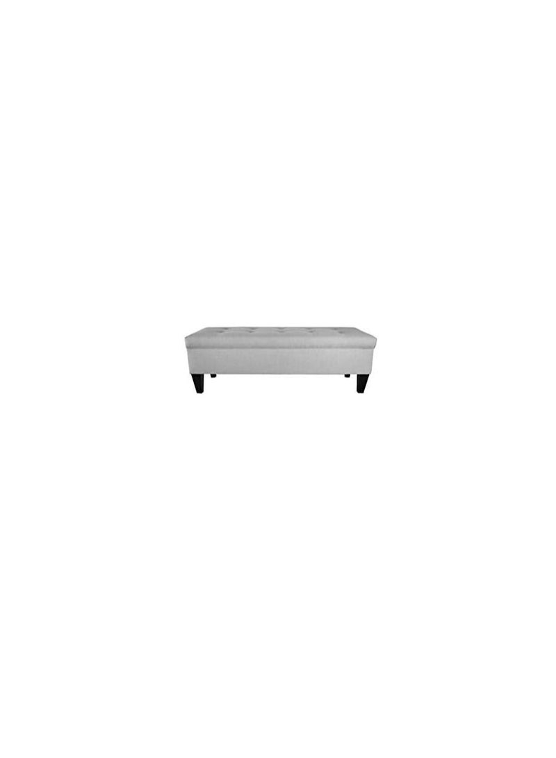 R2R FURNITURE Storage Tuffted Bench Medium Light Gray - Stb3 Black 