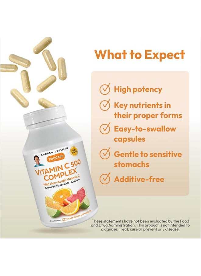 Andrew Lessman - Vitamin C 500 Complex 360 Capsules - Non-Acidic Vitamin C Plus Citrus Bioflavonoids for Immune System and Anti-Oxidant Support, No Stomach Upset, Small Easy to Swallow Capsules - Image 1