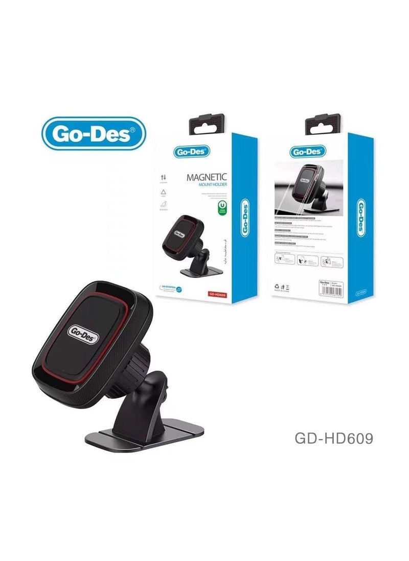 GO-DES Super Magnetic Mobile Phone Car Holder for all Mobiles, Tablets and iPads, 360° rotation - Image 2