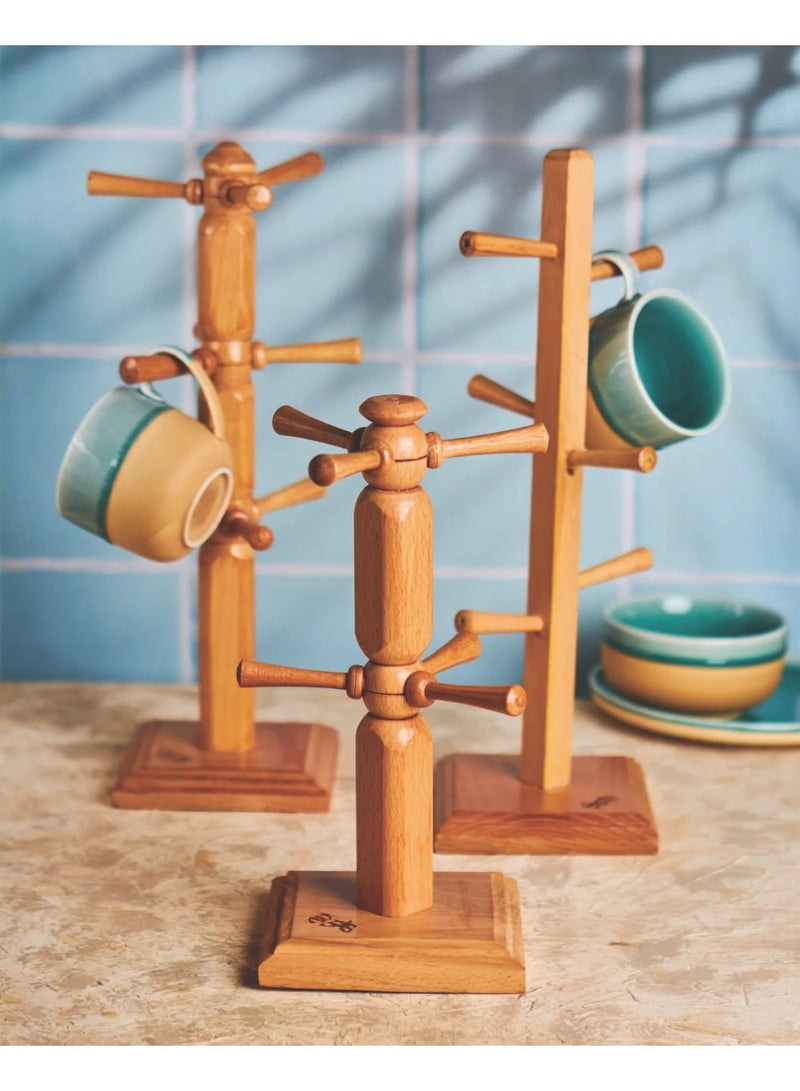 ناما حامل مجات خشب 6 مجات - Image 2