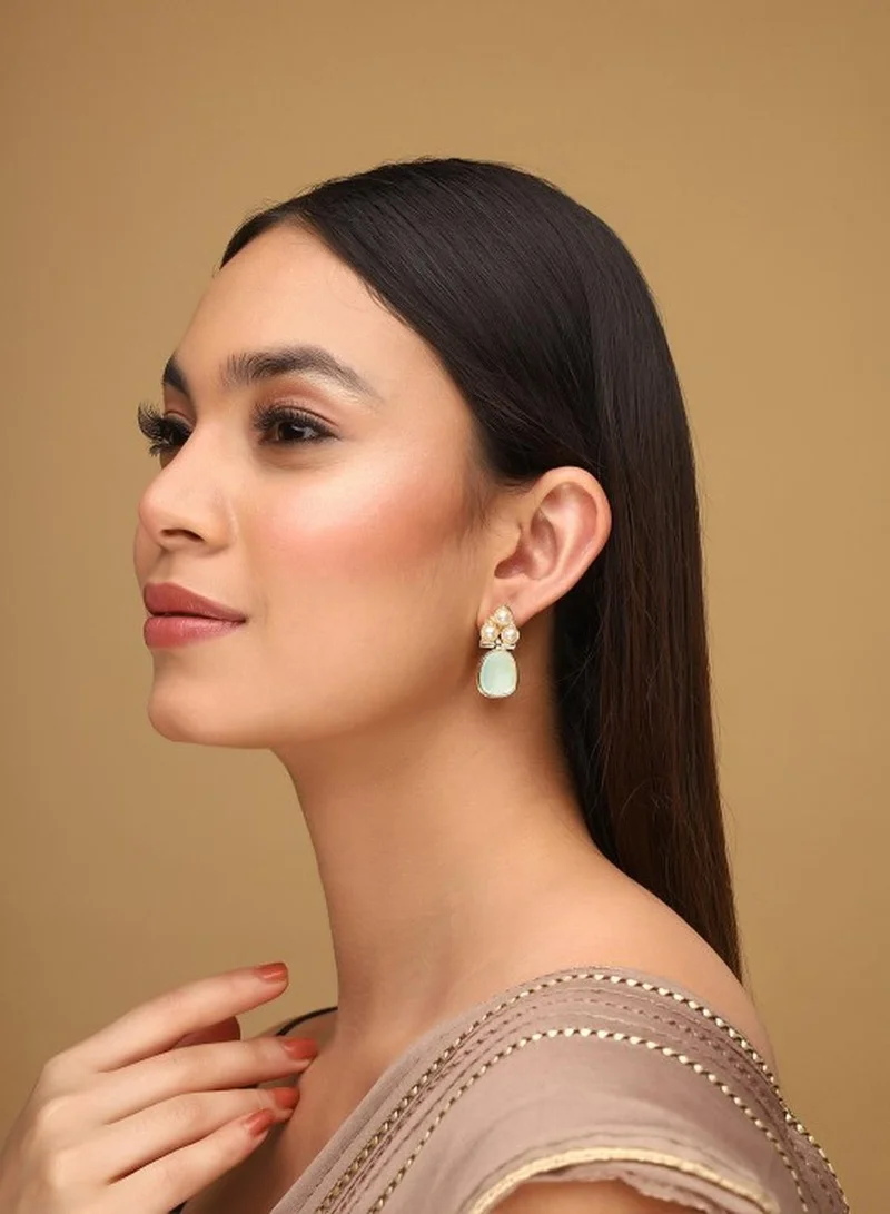 برياسي أقراط متدلية عصرية مرصعة بالخرز