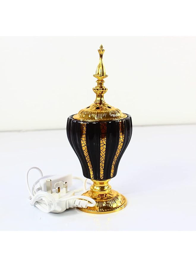 erorex D Lc Electric Incense Burner Oud Bakhoor Burner For Office And Home 2 Years Warranty Gold Black Dlc 32700  - Image 1