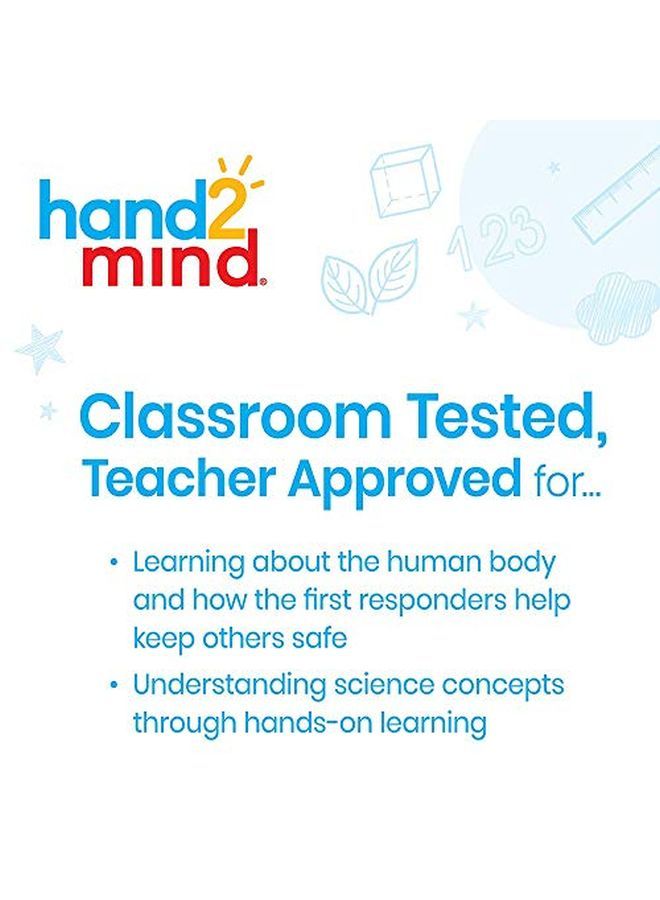 hand2mind مجموعة علوم جسم الإنسان من الرأس إلى القدم تشمل مجموعة سلايم ومجموعة STEM للأطفال تتضمن سماعة طبية للأطفال تعمل على تعليم الجسم البشري وتشريح الإنسان للأطفال مجموعة طبيب الأطفال لوازم التعليم المنزلي - Image 2