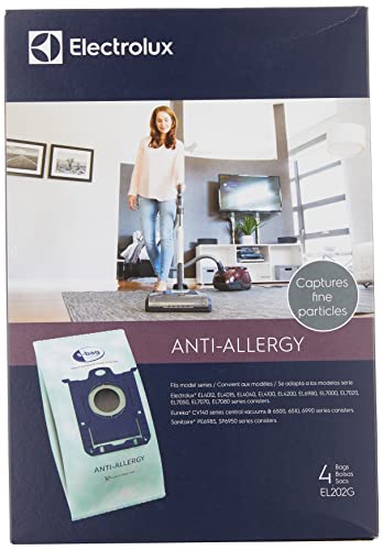 Electrolux EL202G S-Bag Anti-Allergy Synthetic Vacuum Bags, 4 Pack, Blue - Image 5