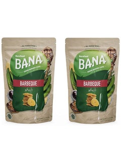 Barefood Organic Gluten Free Bana Green Banana Chips / Healthy Snacks Pack of 2 (Barbeque, 50 gms)