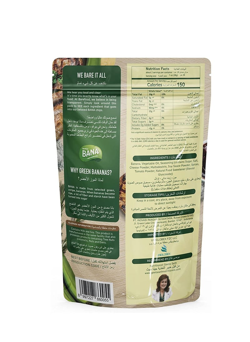 BareFood - Barefood Organic Gluten Free Bana Green Banana Chips / Healthy Snacks Pack of 2 (Barbeque, 50 gms) - Image 1