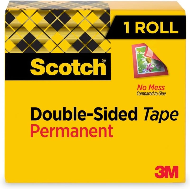 3M Scotch Double Sided Tape 665, 3/4 inch x 1296 inch (36 Yards) Permanent Adhesive - Image 5