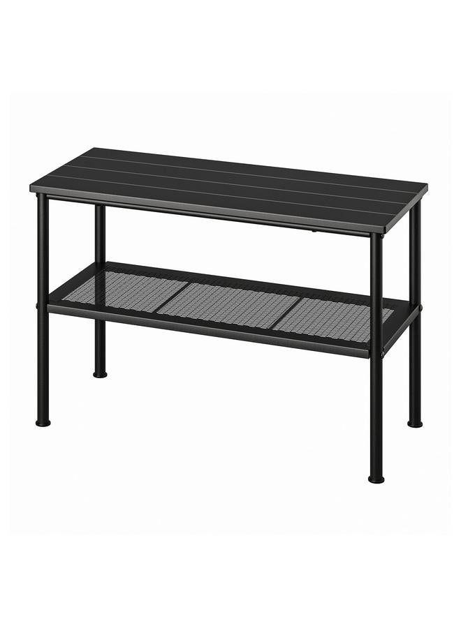 Zaboon Bench With Shoe Storage, Black, 79X35X52 Cm - Image 1