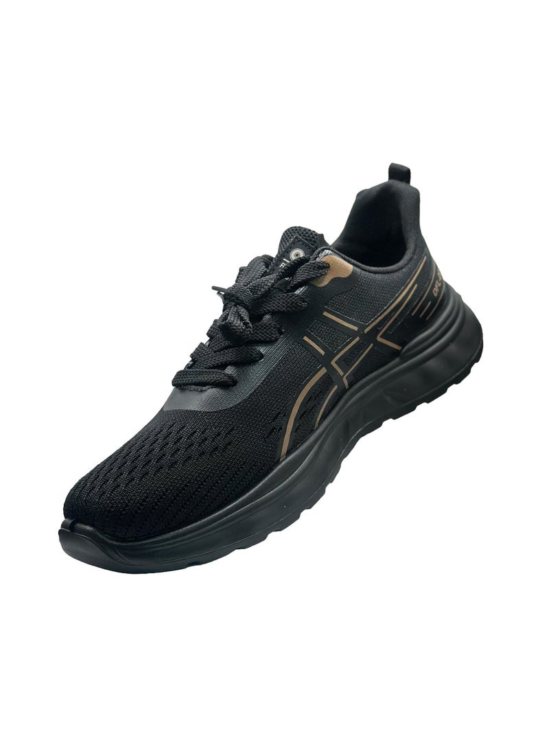 ORDER Midnight 1 Men’s Running Shoes – Lightweight Breathable Mesh, Synthetic Upper, Durable TR Sole,(0D-PU-2004) Black / Coffee - Image 1
