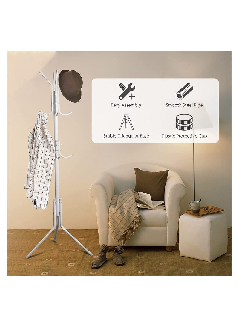 DubaiGallery حاملات المعاطف، حاملات المعاطف، حامل معاطف مستقل، حامل ملابس، حامل معاطف، حامل معاطف أرضي، شماعة حديدية، غرفة النوم، حامل ملابس عمودي، على شكل ممر...  - Image 3