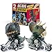 DINOBROS Dinosaur Toy Cars 2 Pack Friction Powered Motorcycle Game TRex and Triceratops Monster Dino Toys for Boys Age 34567 - Image 2
