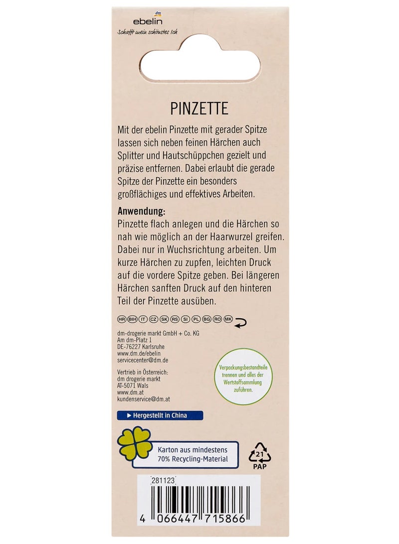 ebelin Made in Germany, ebelin Straight Tweezers - Precise Hair and Skin Scale Removal in Stylish Designs, tweezers eyebrow hair plucker - Image 3