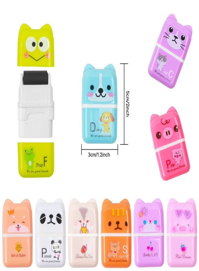 NEPOG 10 Pcs Cute Erasers, Cartoon Animal Themed Roller Eraser, Erasers for Kids, Eraser with Cover and Roller for Kids Office School Supplies - Image 2