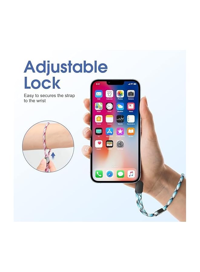 Green Tiger phone strap phone wrist strap 8 pack, Adjustable Nylon Colorful lanyard for Mobile Phone, Camara, USB Flash Drive, ID Name Tag Badge - Image 3