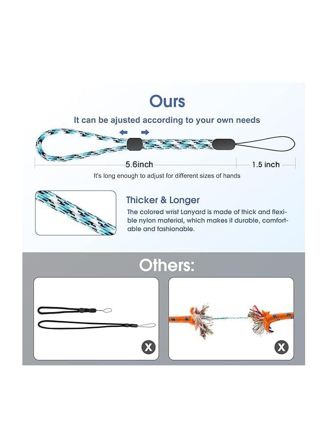 Green Tiger phone strap phone wrist strap 8 pack, Adjustable Nylon Colorful lanyard for Mobile Phone, Camara, USB Flash Drive, ID Name Tag Badge - Image 5