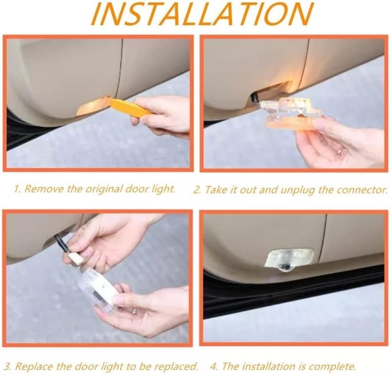ROADSTAR Door logo light For Nissan Patrol Y62 2010 2011 2012 2013 2014 2015 2016 2017 2018 2019 2020 2021 2022 Accessories 2PCS Car Door Projector Ghost Shadow Lamp Welcome Light - Image 5