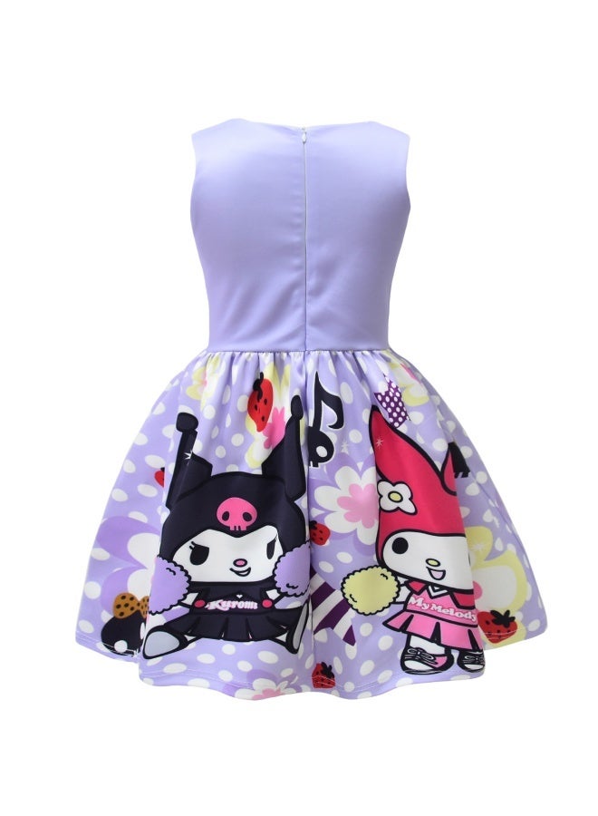 الأطفال تنورة كورومي الكرتون طباعة الأميرة اللباس عطلة حزب اللباس تنورة - Image 2