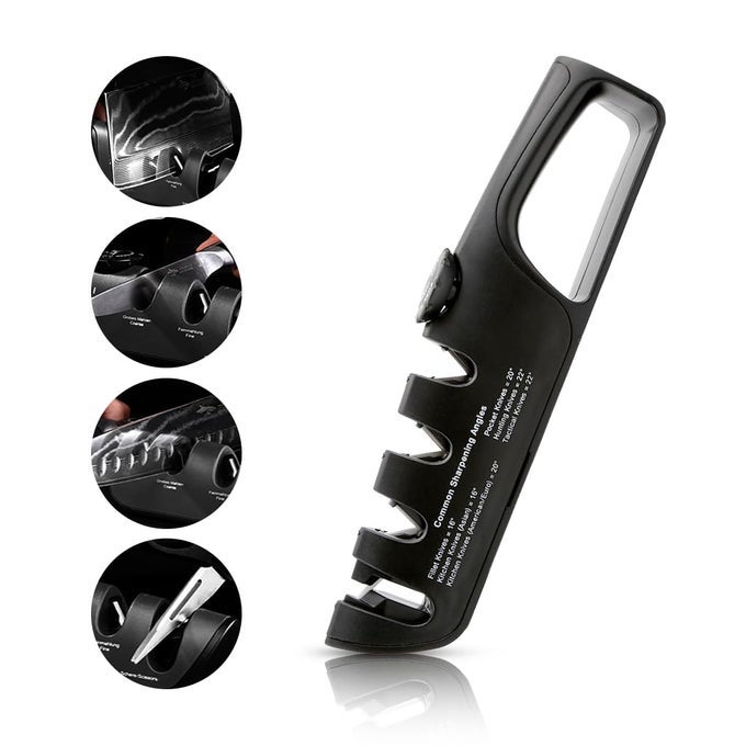 MANUAL KNIFE SHARPENER 3STAGE KNIFE SHARPENER FOR KITCHEN MULTI CUTTER SHARPENER POCKET KNIFE SHARPENER HANDHELD KNIFE SCISSORS SHARPENER FOR KITCHEN KNIVES