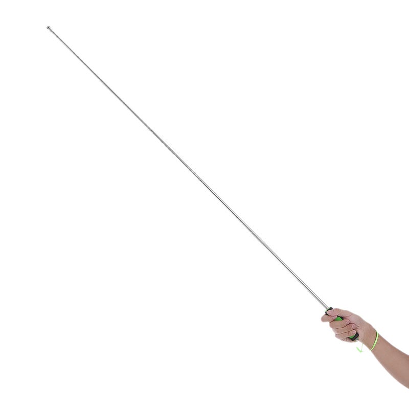 Brand New 1.2 Meters Outdoor Flagpole Stainless Steel Telescopic Flag Pole for Teachers' Teaching Pointer Tour Guide Banner 47" Flagstaff - Image 2