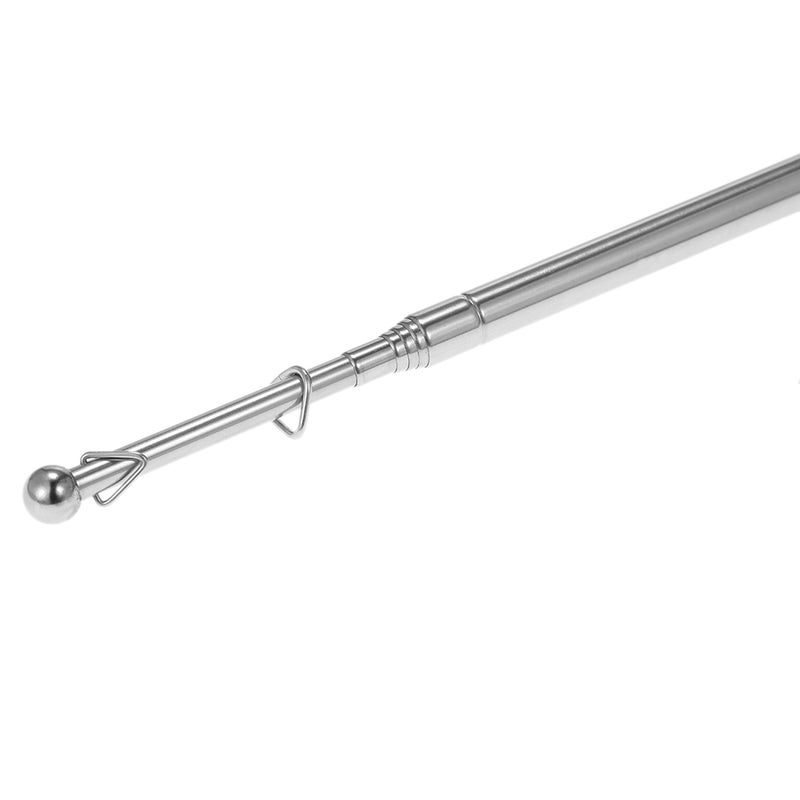 Brand New 1.2 Meters Outdoor Flagpole Stainless Steel Telescopic Flag Pole for Teachers' Teaching Pointer Tour Guide Banner 47" Flagstaff - Image 5