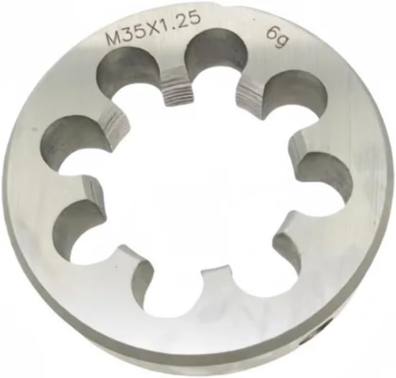 Round Threading Die 1PCS Non-adjustable Round Die Alloy Steel M1M1.8M2M3M3.5M4M4.5M5M5.5M6M7M8M9M10 X1 0.75 0.5 0.35 0.45 1.25(M10X1.25 1PCS) - Image 1