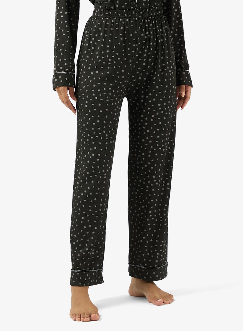 جينجر طقم بيجامة وقميص ساتان منقط - Image 4