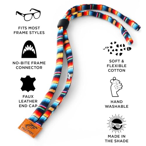 Pilotfish Premium Cotton Eyewear Retainer Sunglass Strap - Multiple Design Options - Soft & Durable Sunglass Holder - Image 2