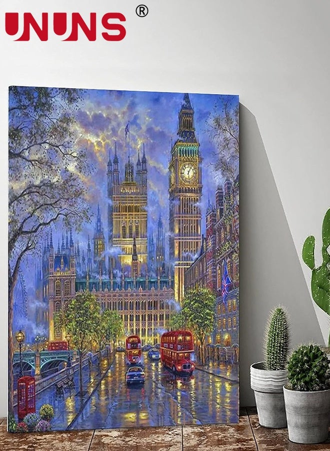 UNUNS Paint by Number For Adults,Big Ben,London Painting by Numbers Kits With Brushes And Acrylic Paint,Adult Paint by Number Kits on Canvas Big Ben,London,Home Wall Decor,40x50cm - Image 1