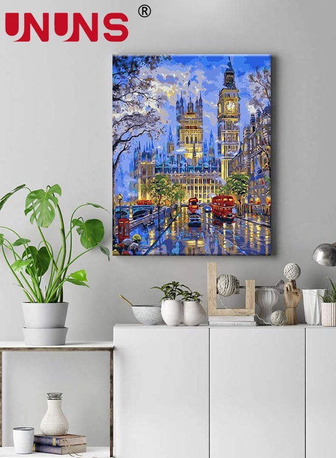 UNUNS Paint by Number For Adults,Big Ben,London Painting by Numbers Kits With Brushes And Acrylic Paint,Adult Paint by Number Kits on Canvas Big Ben,London,Home Wall Decor,40x50cm - Image 5